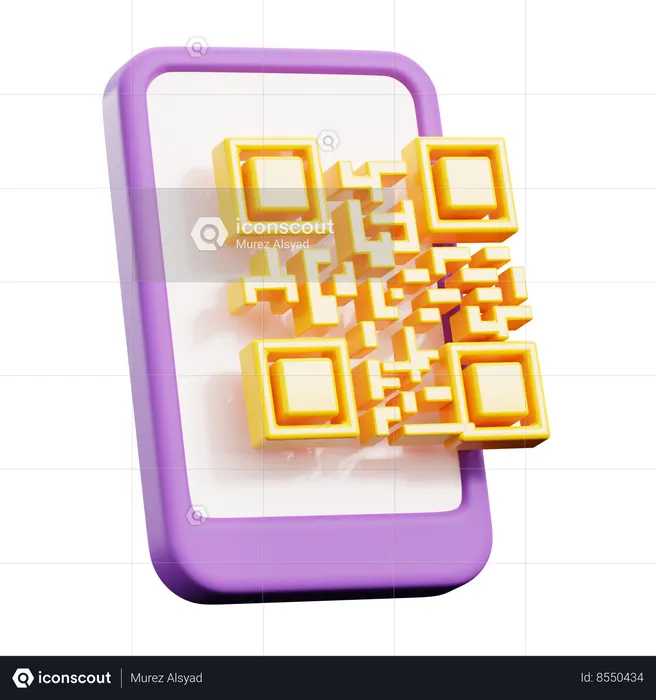 Código QR  3D Icon