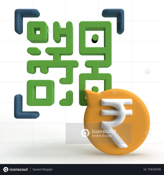 Código QR  3D Icon