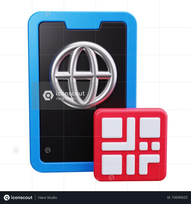 Código QR  3D Icon