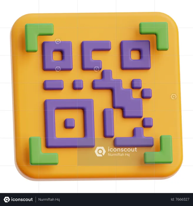 Código QR  3D Icon