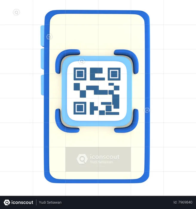 Código QR  3D Icon