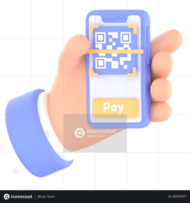 Código QR  3D Icon