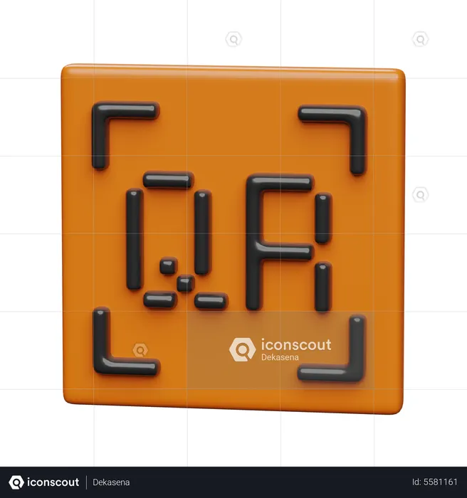 Código qr de compras  Ícono 3D