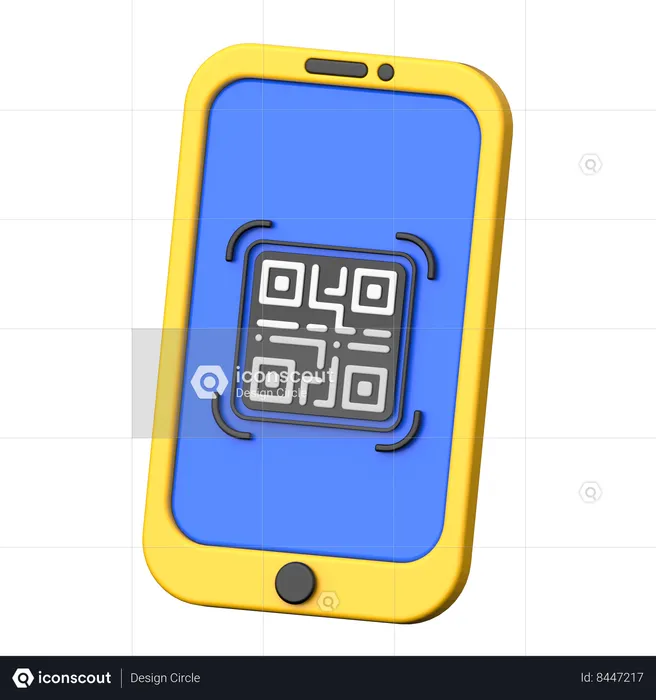 Código qr móvel  3D Icon