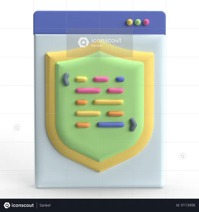 Código de seguridad  3D Icon