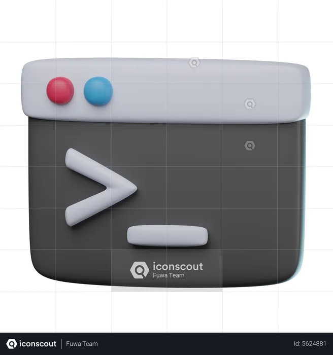 Terminal de código  3D Icon