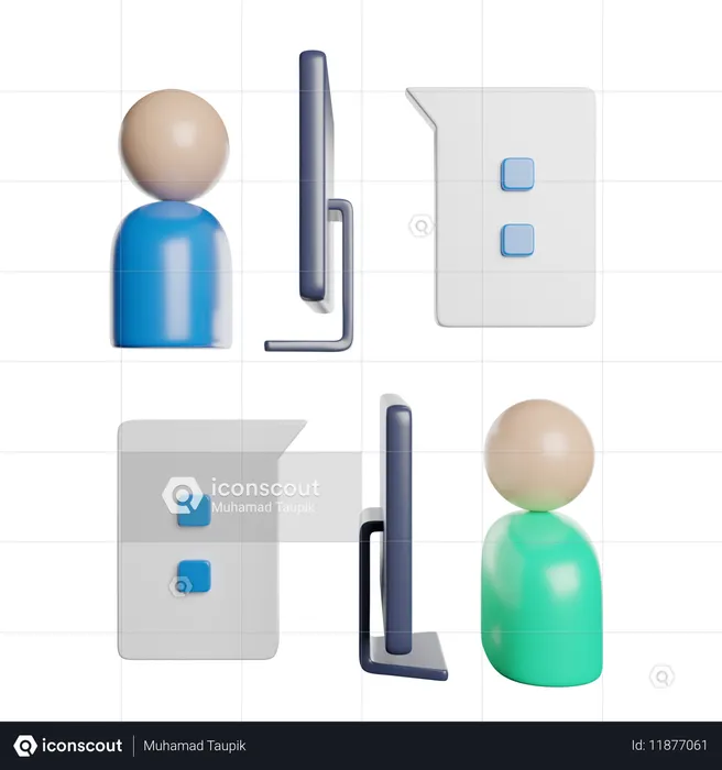 コーディング  3D Icon