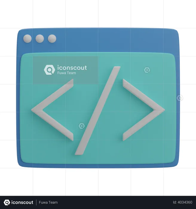 Coding  3D Illustration
