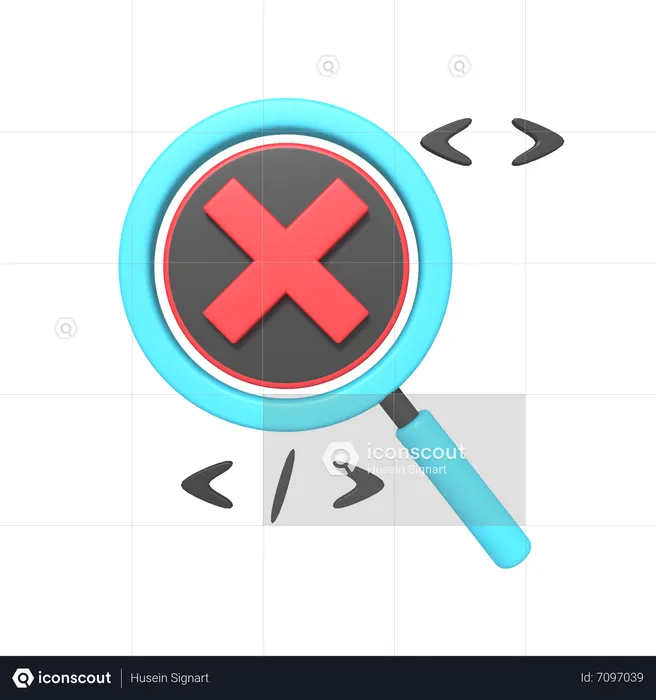 Coding Error  3D Icon