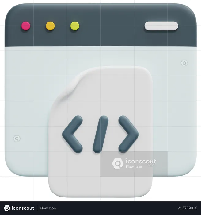 Coding File  3D Icon
