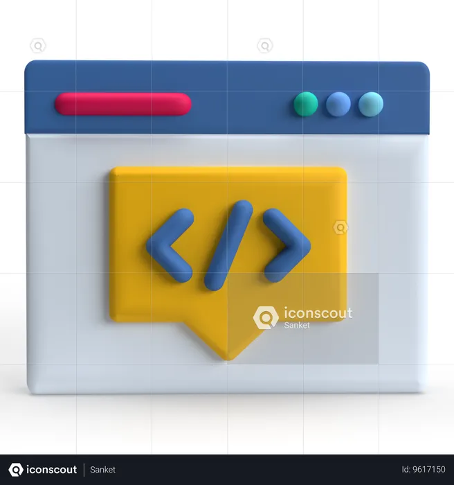 Coding Script  3D Icon
