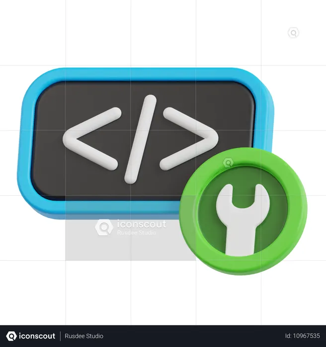 Coding Service  3D Icon