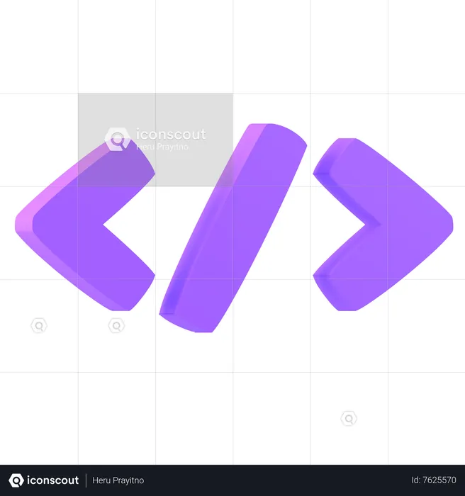 Coding Symbol  3D Icon