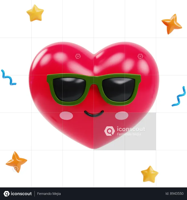 Cœur Emoji 3D Icon