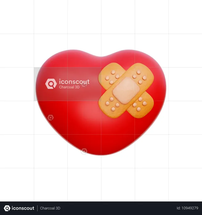 Coeur avec un bandage  3D Icon