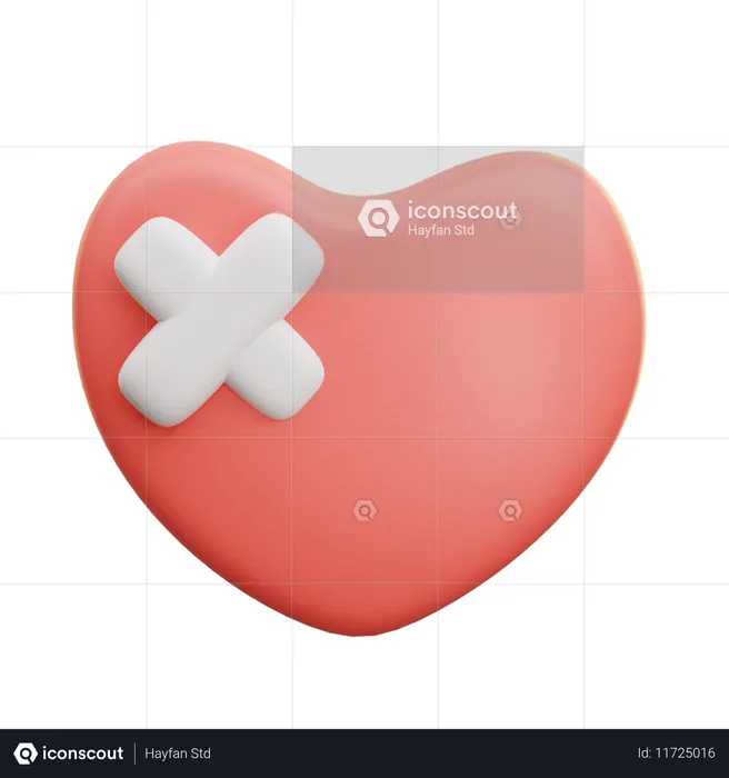 Coeur avec un bandage  3D Icon