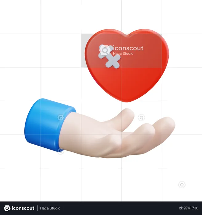 Coeur brisé  3D Icon