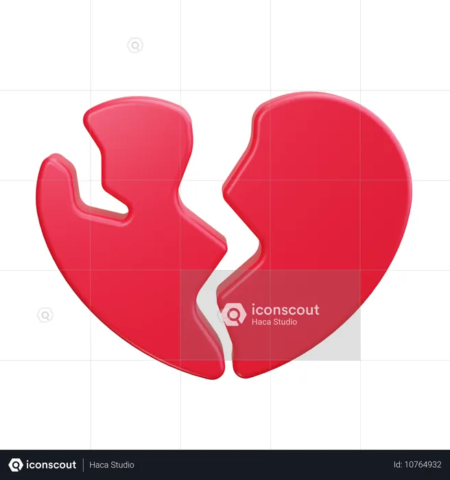 Coeur brisé  3D Icon