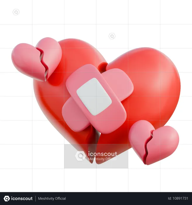 Coeur brisé  3D Icon