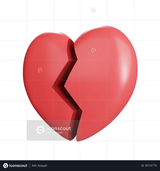 Coeur brisé  3D Illustration