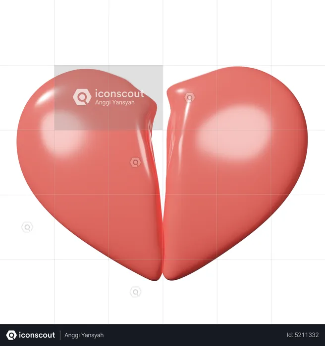 Coeur brisé  3D Icon