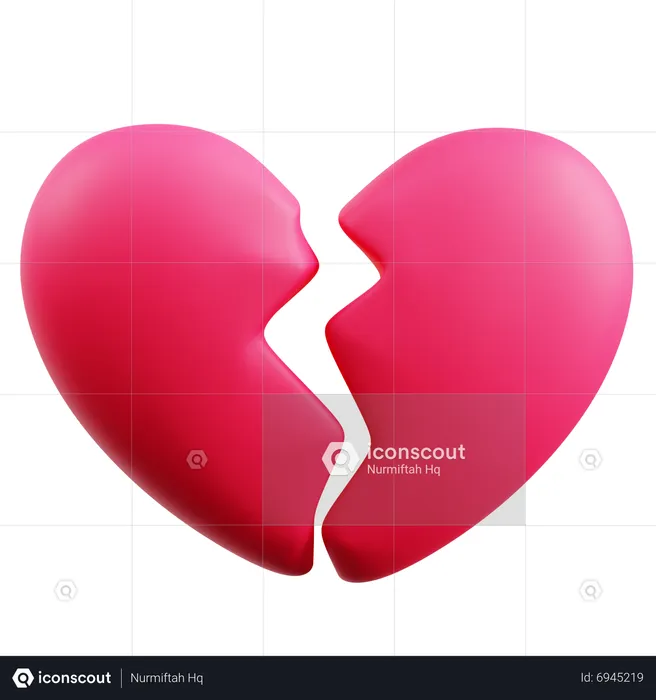 Coeur brisé  3D Icon