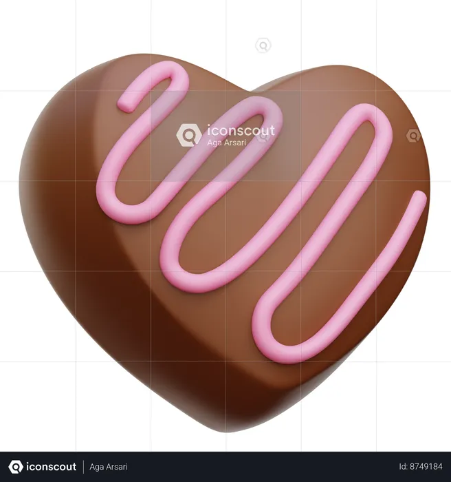 Chocolat coeur  3D Icon