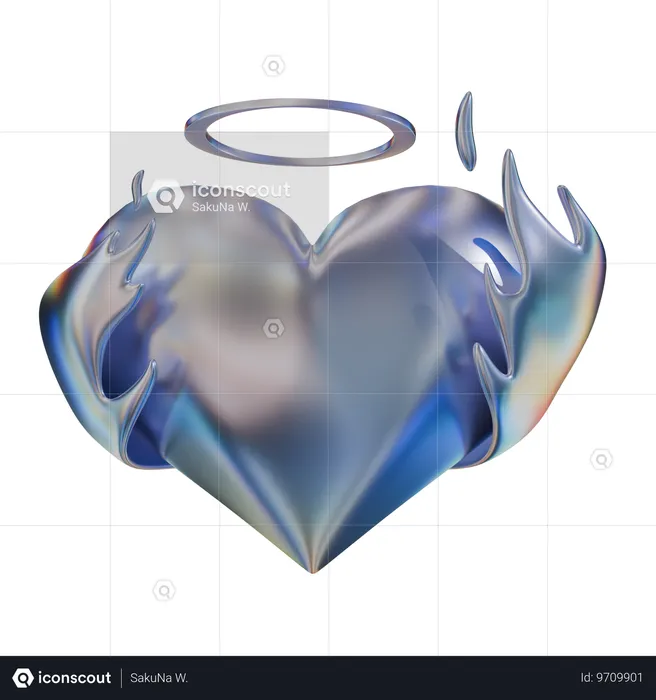 Forme abstraite de coeur  3D Icon