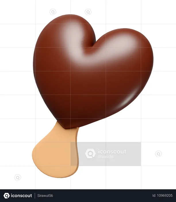 Glace au coeur  3D Icon