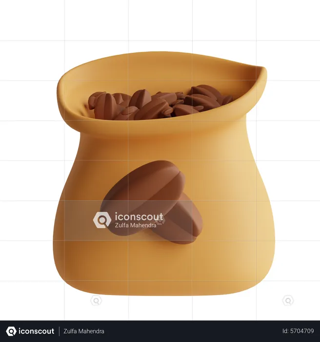 Coffe Beans Bag  3D Icon