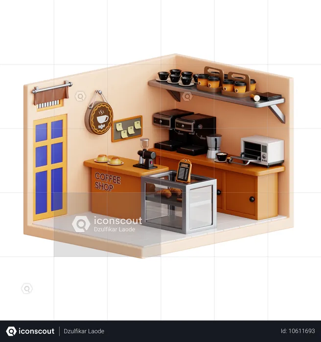 Coffee Bar  3D Icon