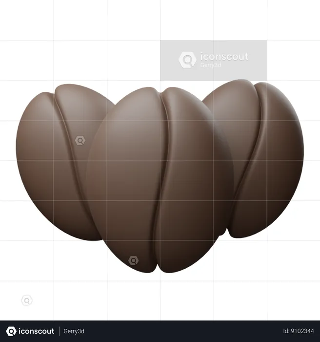 Coffee Bean  3D Icon