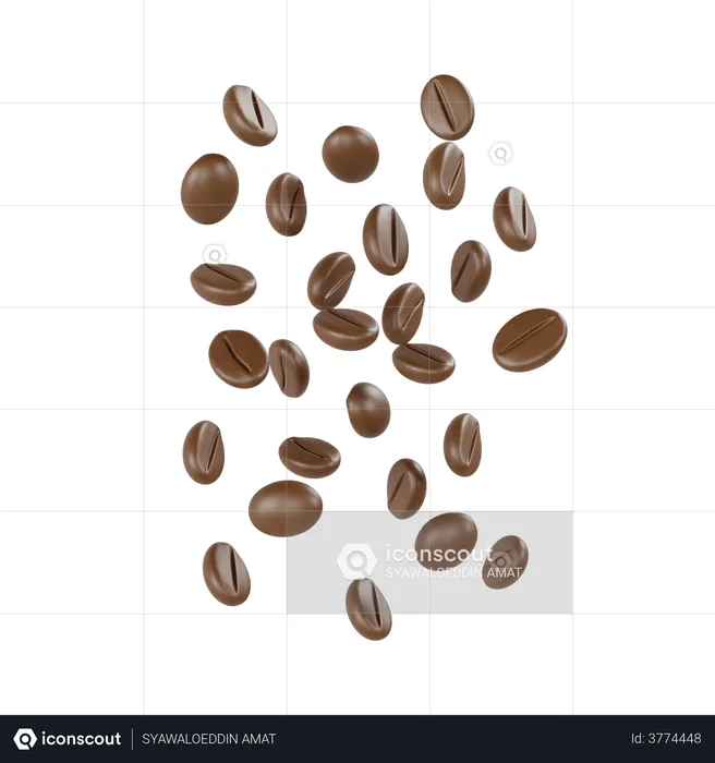 Coffee Beans  3D Illustration