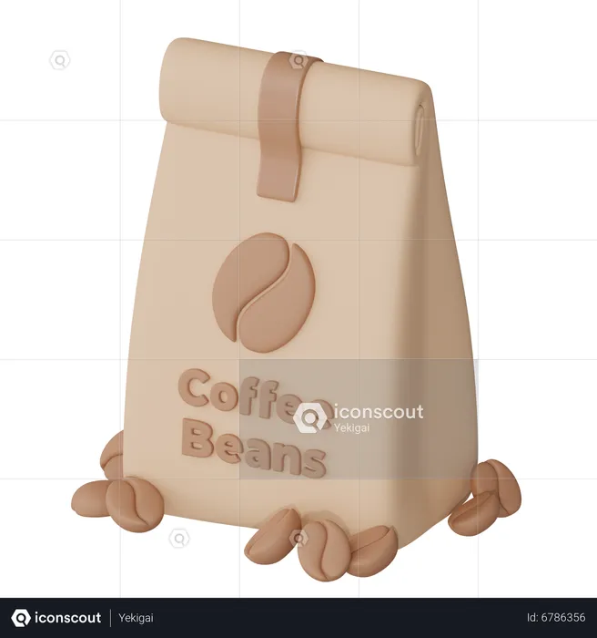 Coffee Beans Bag  3D Icon