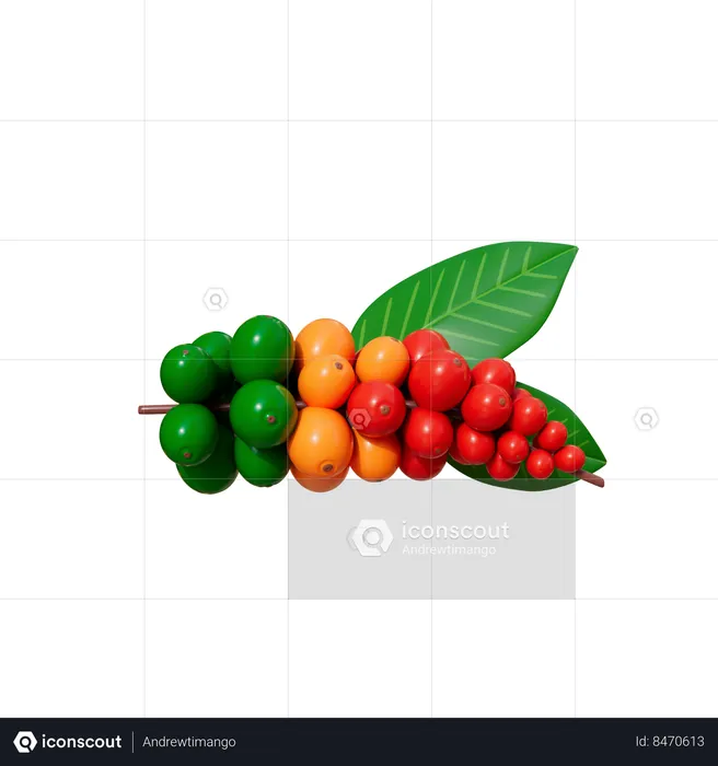 Coffee Beans Plant  3D Icon