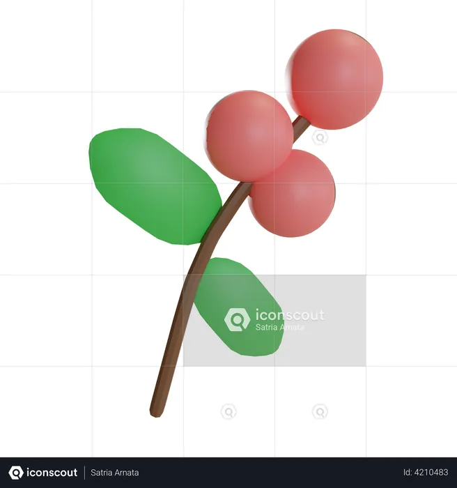 Coffee Beans Plant  3D Illustration