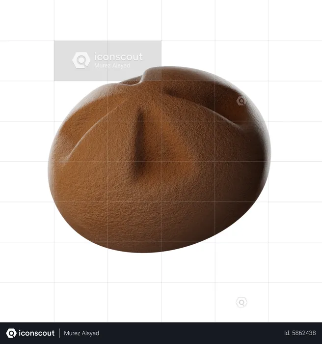 Coffee Bread  3D Icon
