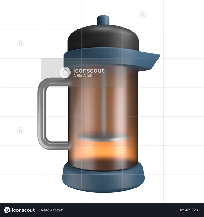 Coffee Brew Pot  3D Illustration