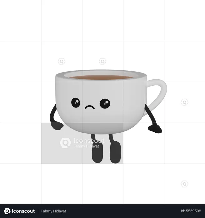 Coffee Cup Character  3D Icon