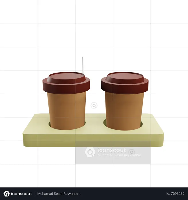 Coffee Cups  3D Icon