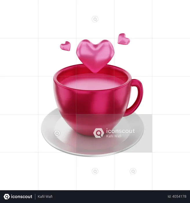 Coffee date  3D Illustration
