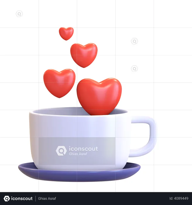 Coffee Date  3D Illustration