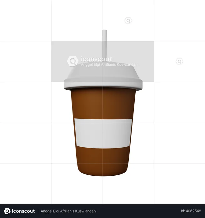 Coffee glass  3D Illustration