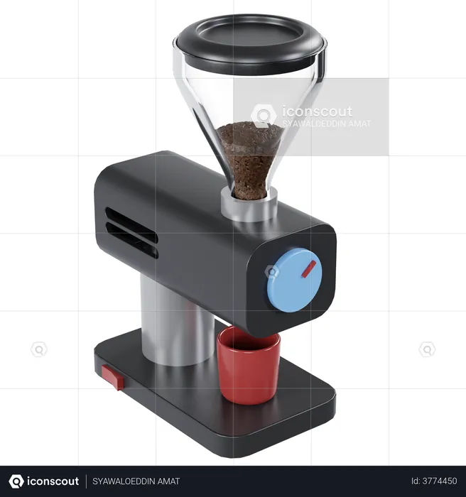 Coffee Grinder Machine  3D Illustration