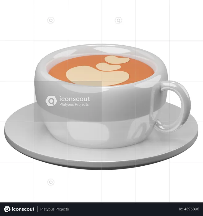Coffee Latte  3D Illustration