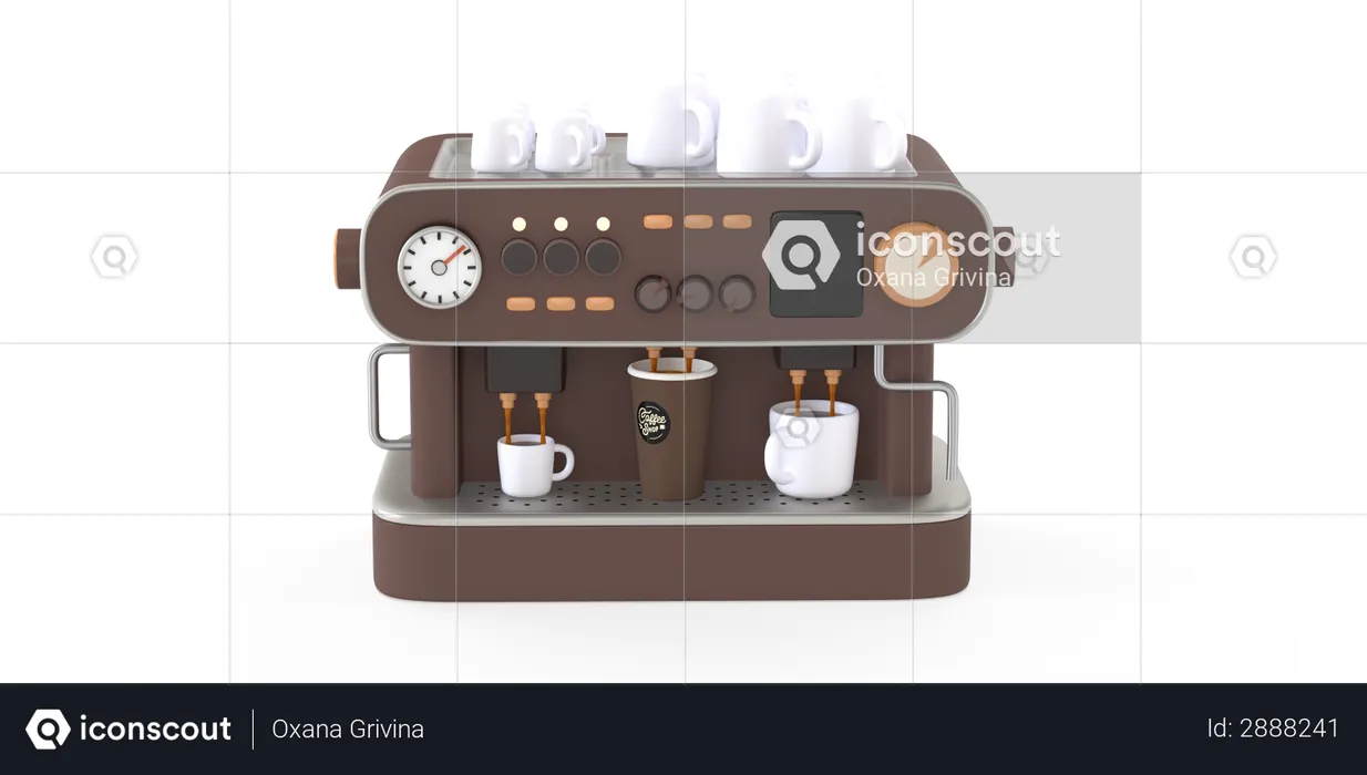 Coffee machine  3D Illustration