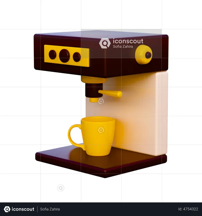 Coffee Machine  3D Illustration