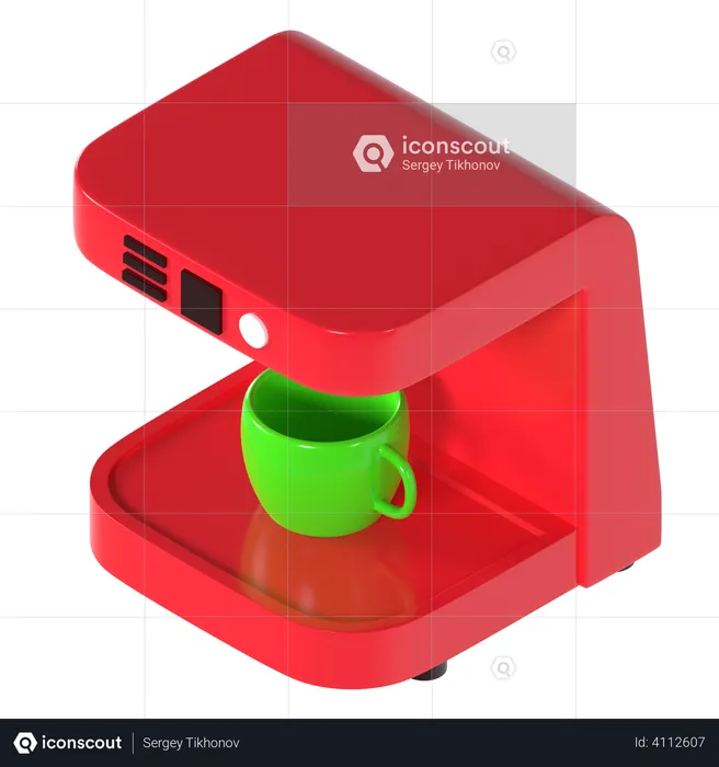Coffee Machine  3D Illustration