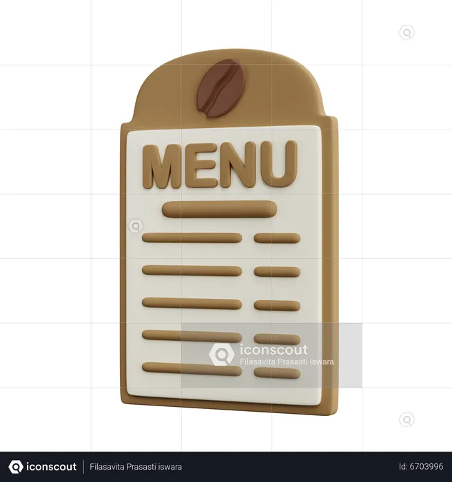 Coffee Menu  3D Icon