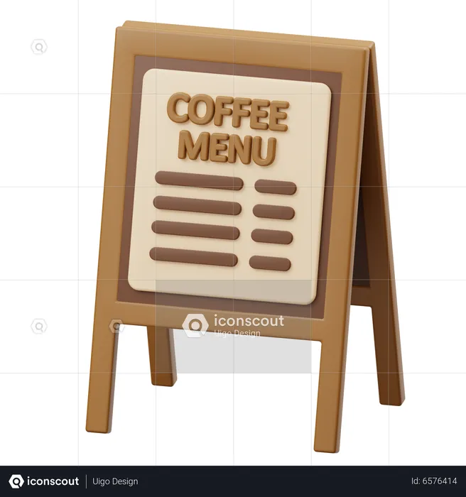 Coffee Menu  3D Icon